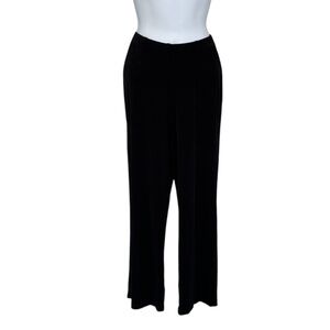 Chico's Travelers pull on pants, black silky knit size 4.